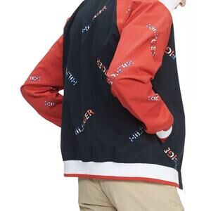Mens Tommy Hilfiger Track Jacket Sz L Sky Captain Navy Jackson Colorblock Logo